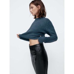 Zara Cropped Knit Sweater